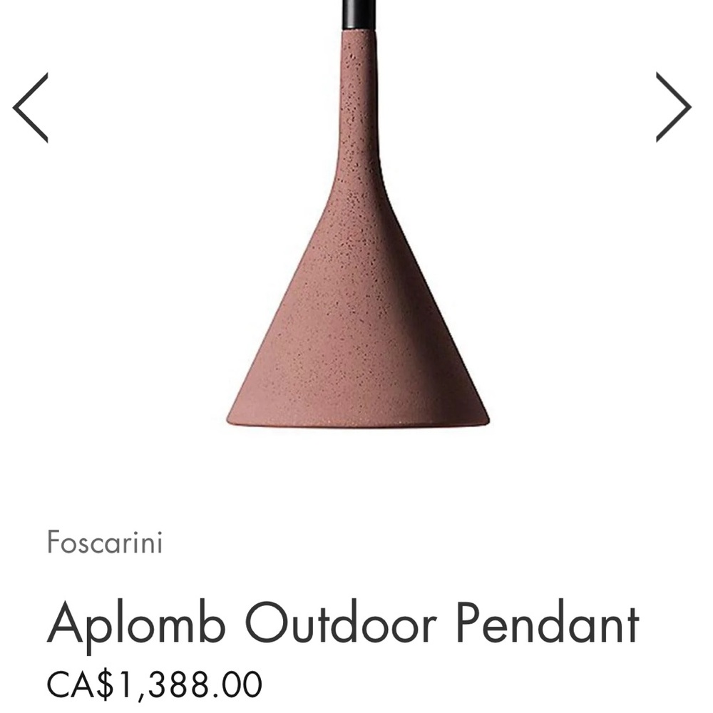 Aplomb Outdoor Pendant Light - Pink